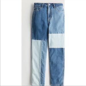 Hollister Ultra High Rise patchwork mom jeans size 28 Long